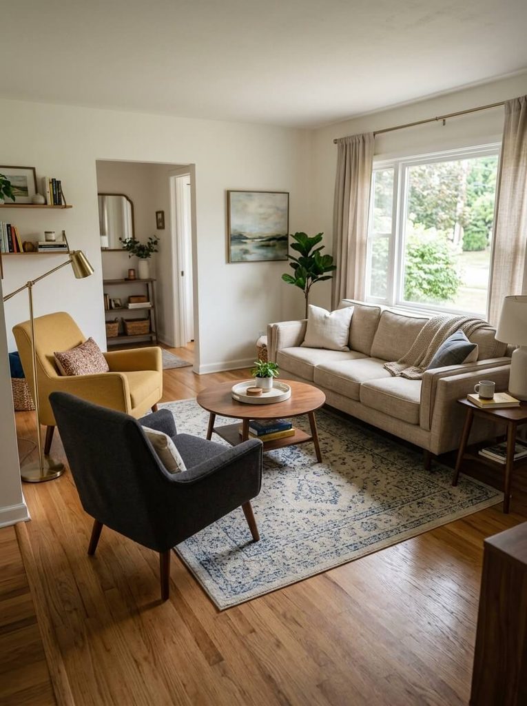 11 Modern Traditional Living Room Ideas to Make a Tiny Room Look Twice as Large