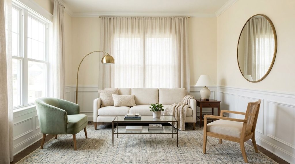 11 Modern Traditional Living Room Ideas to Make a Tiny Room Look Twice as Large